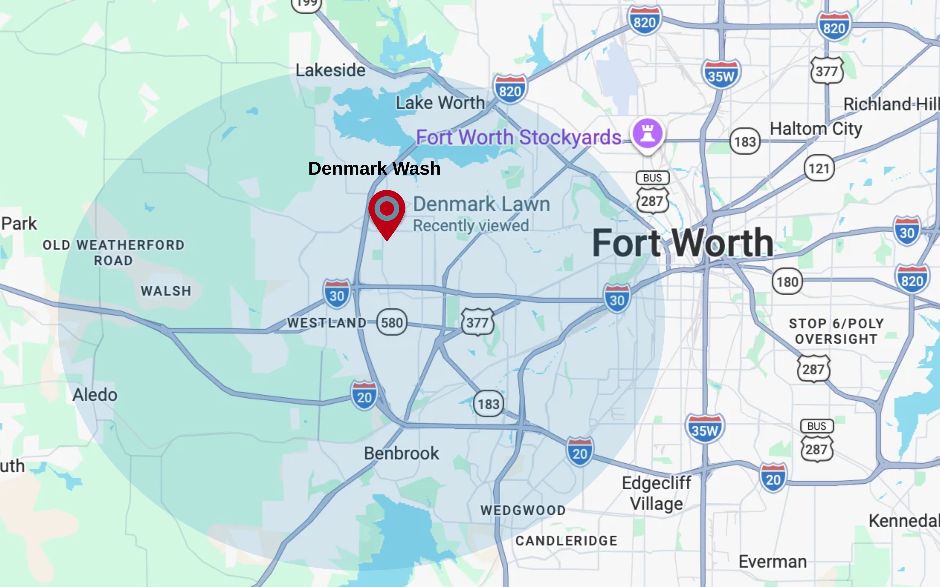 Denmark Wash Service Area Map